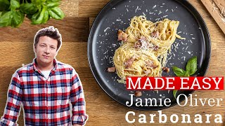 Jamie Olivers Carbonara recipe MADE EASY [upl. by Jerusalem]