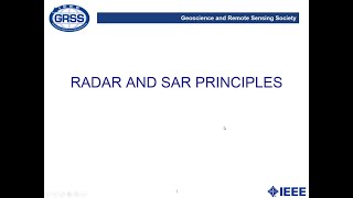 3 Radar and SAR Principles [upl. by Nosmoht]