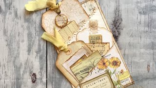 Junk Journal Tutorial Loaded Pocket with Tags and Embellishments Easy Ideas [upl. by Notled]