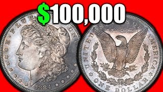 EXTREMELY VALUABLE SILVER MORGAN DOLLAR COINS 1884 SILVER DOLLARS WORTH MONEY [upl. by Agarhs929]