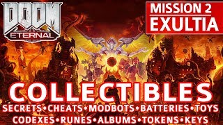 Doom Eternal  Exultia All Collectible Locations Secrets Collectibles Cheats Upgrades etc [upl. by Arica]