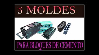 DISTINTOS MOLDES PARA HACER BLOQUES DE CEMENTO [upl. by Llydnek]