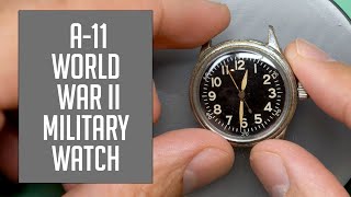 Elgin A11 World War II Military Vintage Watch Restoration [upl. by Amsed303]