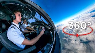 360° Airline Cockpit View FULL Flight  Dallas  Miami  American Eagle E145 [upl. by Leeke]