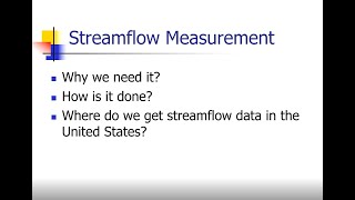 Streamflow Measurement [upl. by Merkley]