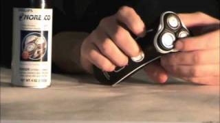 How To Clean Your Razor Blades Using Norelco HQ110 Clean And Lubricant Spray [upl. by Jaco648]