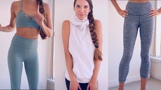 YOGAWORKOUT CLOTHING HAUL TRY ON [upl. by Nairdad303]