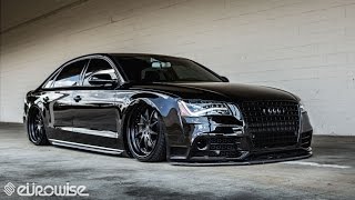 Airride equipped Audi A8L on AG Wheels built by Eurowise Charlotte NC [upl. by Bremser]