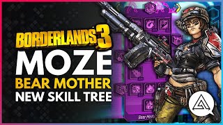 BORDERLANDS 3  New MOZE Bear Mother Skill Tree Breakdown  All Action Skills Perks amp More [upl. by Nyasuh170]