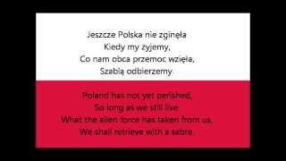 HYMN POLSKI  NATIONAL ANTHEM OF POLAND lyrics [upl. by Ivets]