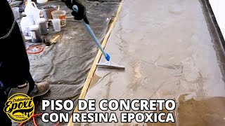 Piso De Concreto Con Resina Epoxica Marmoleado [upl. by Esiuolyram]