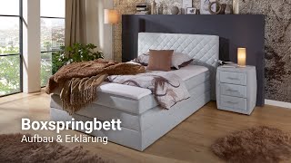 Boxspringbett Aufbau und Erklärung  Möbelix Schlafzimmer Beratung [upl. by Rasmussen620]