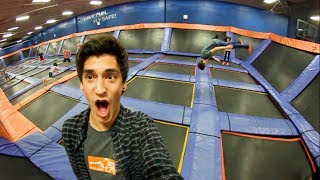 MY FIRST TIME AT A TRAMPOLINE PARK [upl. by Ellenehc]