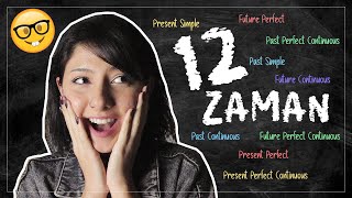 TEK VİDEODA TÜM İNGİLİZCE ZAMANLAR 📓✏️  12 English Tenses [upl. by Aieken]