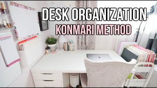 Desk Organization using the Konmari Method [upl. by Stephani25]