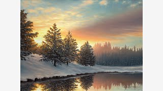 A Snowy Winter Landscape Painting  quotOne Quiet Morningquot [upl. by Iahk]