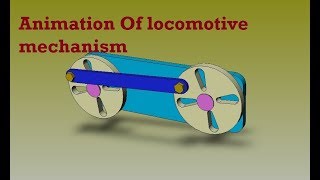 Animation Of Double Crank  Locomotive Mechanism [upl. by Martica]