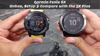 Garmin Fenix 6X Sapphire  Unbox Setup and Camparison [upl. by Jennilee]