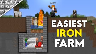 Minecraft The Easiest IRON FARM to Make  Tutorial 118 amp 119 [upl. by Ericksen358]