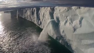 Drone Video Captures Melting Ice Sheets [upl. by Colton]