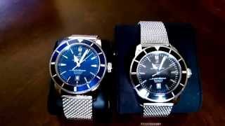 How to spot a fake Breitling watchSide by side comparison [upl. by Nahallac]