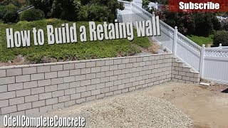 How to Build a Retaining Wall  DIY [upl. by Aihsoek]