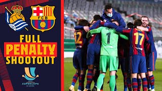 🧤 FULL PENALTY SHOOTOUT of the Spanish Super Cup Real Sociedad 11 Barça 🧤 [upl. by Sidonie]