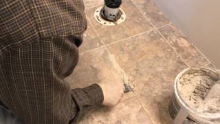 Installing Luxury Vinyl Tile Step 5 Grout the Tiles [upl. by Jarred]