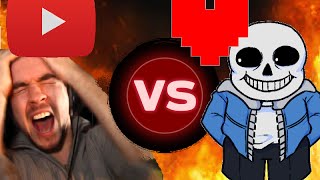 Youtubers React To Beating Sans [upl. by Oilenroc]