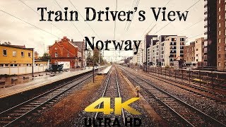 4K CABVIEW Train to Oslo Diverted over the Gjøvik Line [upl. by Llen]