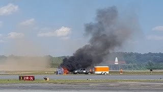 Stunt plane crashes during air show [upl. by Germano]