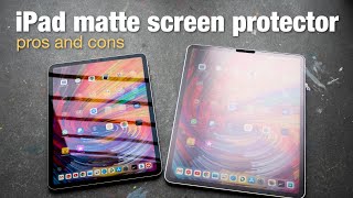 iPad Matte Screen Protector Pros amp Cons [upl. by Idroj365]