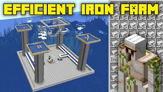 Efficient Iron Farm  Minecraft Tutorial Java Edition [upl. by Oralie]