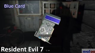 Resident Evil 7 Red and Blue Keycard Guide How to get  Biohazard 7 [upl. by Tacita]