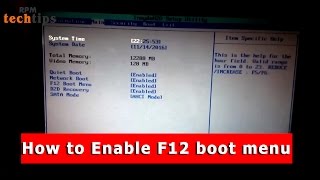 How to Enable F12 Boot Menu [upl. by Olegnad479]