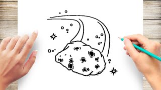 How to Draw Asteroid Step by Step [upl. by Pokorny]