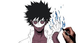 How To Draw Dabi  Step By Step  My Hero Academia [upl. by Audette]