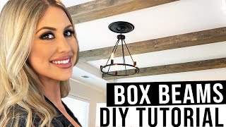 DIY Box Beams  Easy Faux Beams [upl. by Eidnac289]