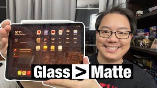 IPAD PRO SCREEN PROTECTOR Paperlike vs ESR Tempered Glass [upl. by Ecnaiva672]