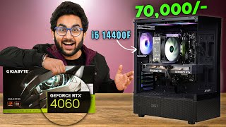 Rs 70000 GamingProductivity PC Build  i5 14400F RTX 4060 [upl. by Holmun751]