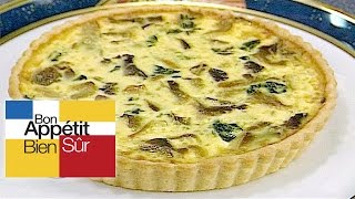 Quiche de pleurotes aux épinards Recette [upl. by Hannus]