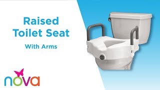 Raised Toilet Seat with Arms  Features and How To Assemble [upl. by Anaizit]