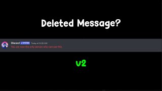 How to view Deleted Messages on Discord v2 WORKING 2024 [upl. by Ivon]