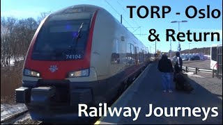 TORP Airport  Oslo City Centre Railway Journeys [upl. by Sibbie]