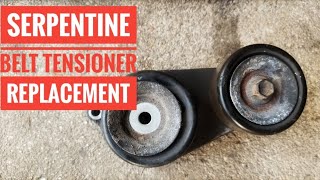 HOW TO REPLACE SERPENTINE BELT TENSIONER TUTORIAL [upl. by Hutchison]