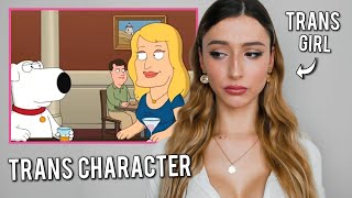 Reacting to Trans Character in Family Guy  mtf [upl. by Atteuqal]