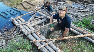 Bushcraft Survival Raft Part 1 Day 27 of 30 Day Survival Challenge Canadian Rockies [upl. by Kirsteni]