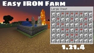 Minecraft Easy IRON Farm Tutorial 1214 [upl. by Wesley]