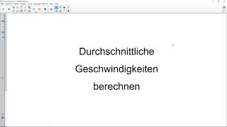 Durchschnittliche Geschwindigkeit berechnen [upl. by Siraved]