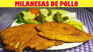 Como hacer Milanesas de Pollo  Chicken Milanesas [upl. by Standford]